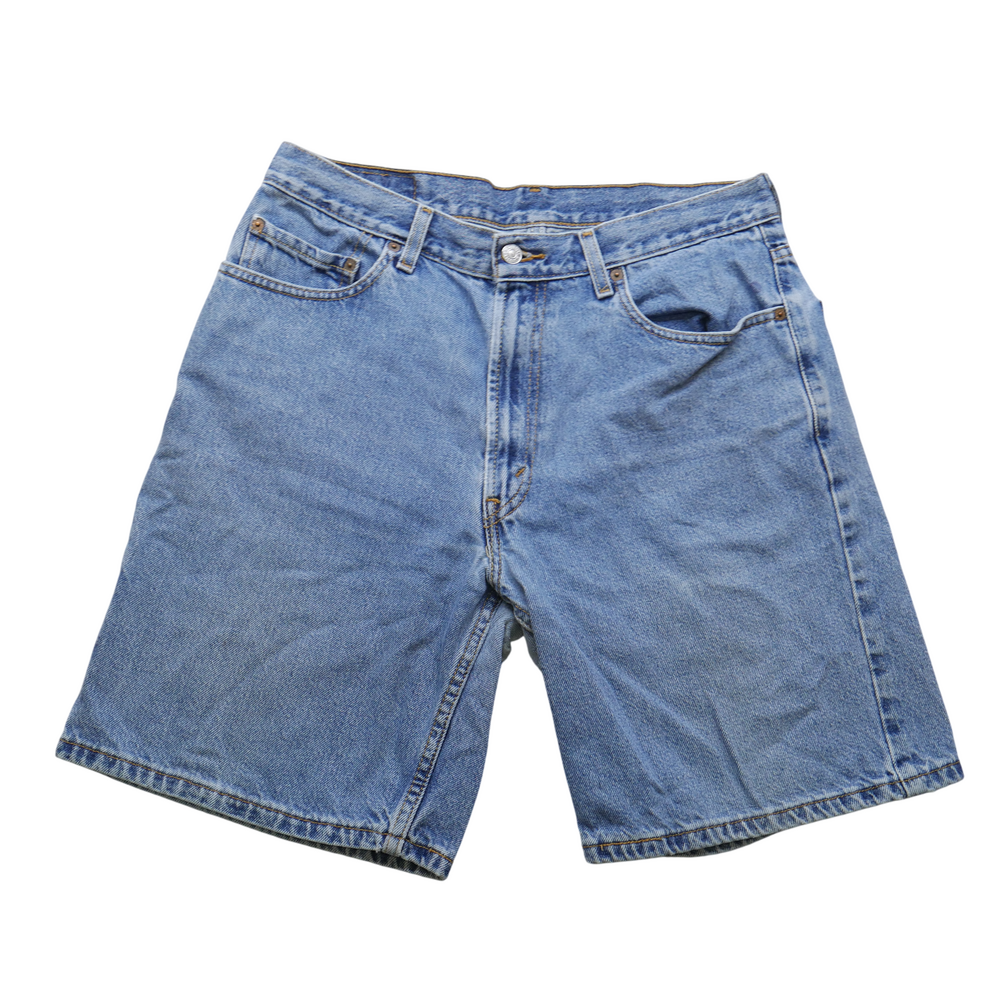Vintage Levi's 550 Shorts Mens 33 Relaxed Fit Blue Denim Cut Off USA 90s